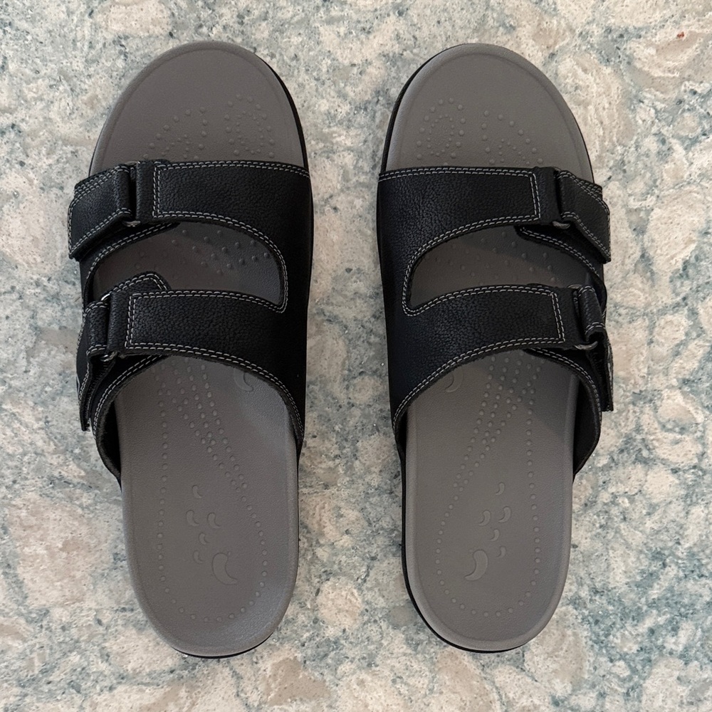 New V.Step orthopedic slide with arch support Double Strap Sandals women, size 9